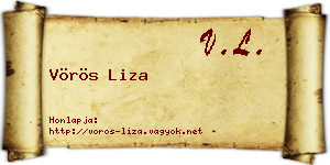 Vörös Liza névjegykártya