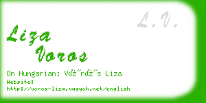 liza voros business card