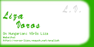 liza voros business card